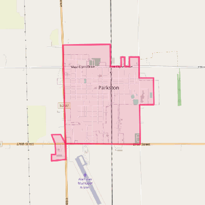 Map of Parkston