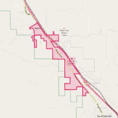 Map of Piedmont