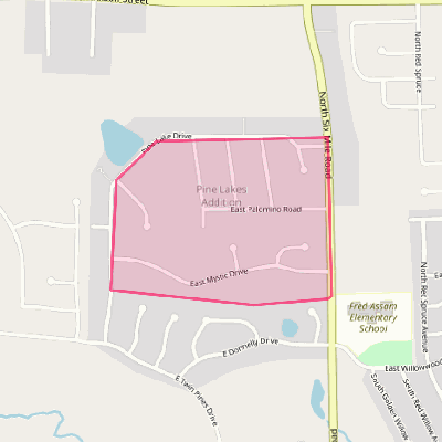 Map of Pine Lakes Addition