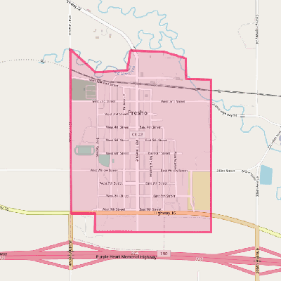 Map of Presho