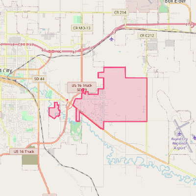 Map of Rapid Valley