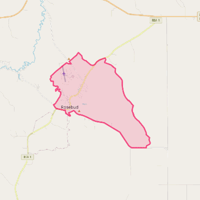 Map of Rosebud