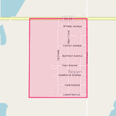 Map of Roslyn