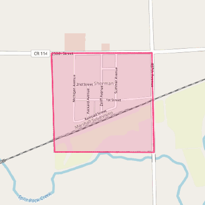 Map of Sherman