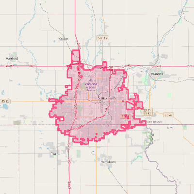 Map of Sioux Falls