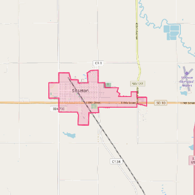 Map of Sisseton