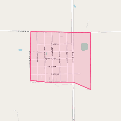 Map of Spencer