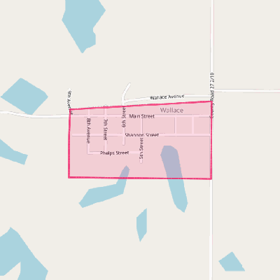 Map of Wallace