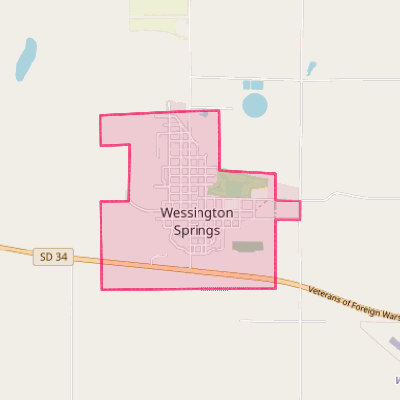 Map of Wessington Springs