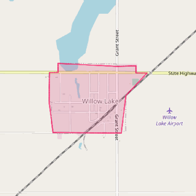 Map of Willow Lake