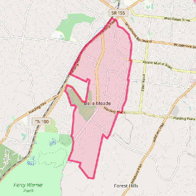 Map of Belle Meade