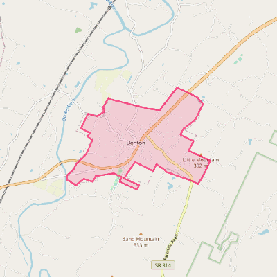 Map of Benton