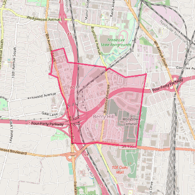 Map of Berry Hill