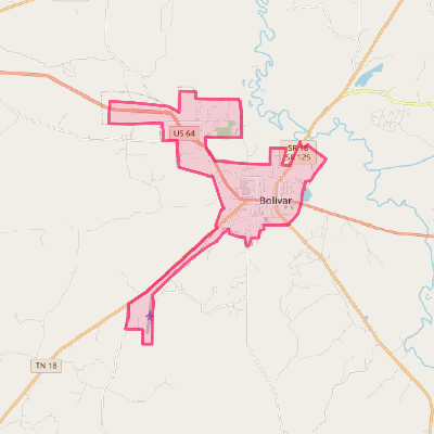 Map of Bolivar