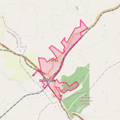 Map of Bulls Gap