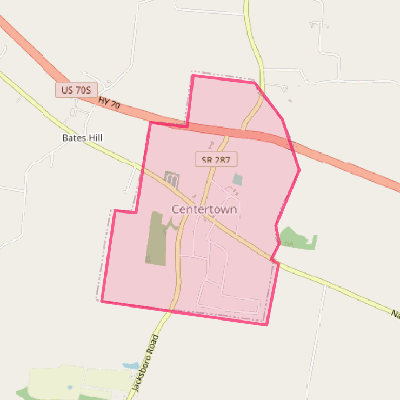 Map of Centertown