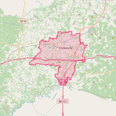 Map of Cookeville