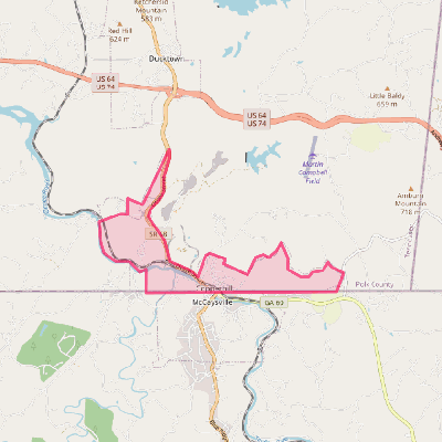 Map of Copperhill