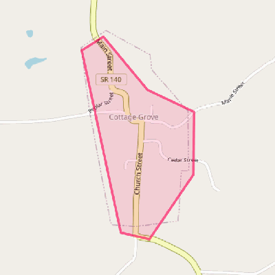 Map of Cottage Grove