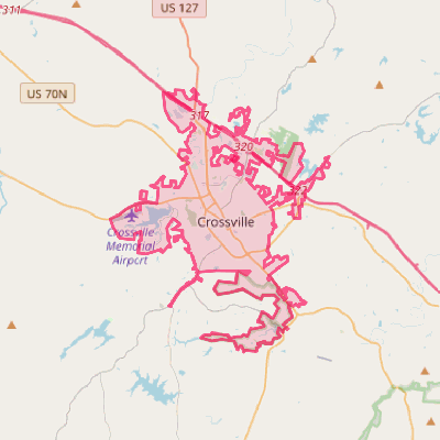 Map of Crossville