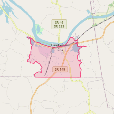 Map of Cumberland City
