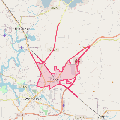 Map of Decherd