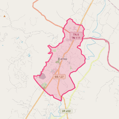 Map of Dunlap