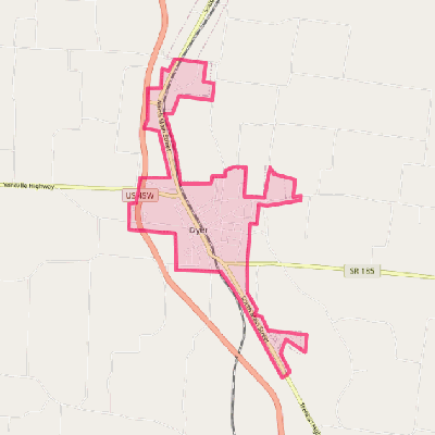 Map of Dyer