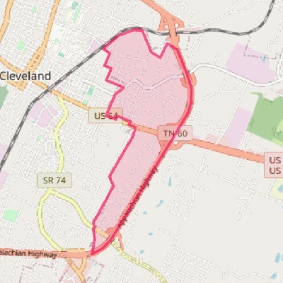 Map of East Cleveland