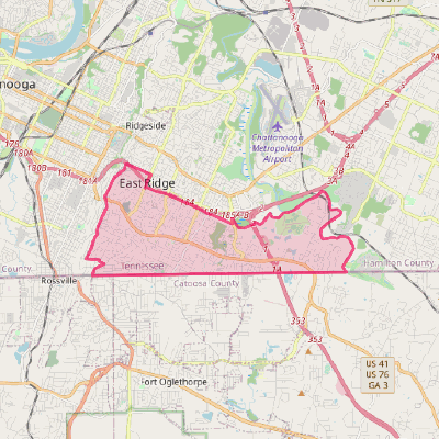 Map of East Ridge