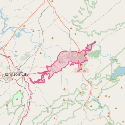 Map of Elizabethton