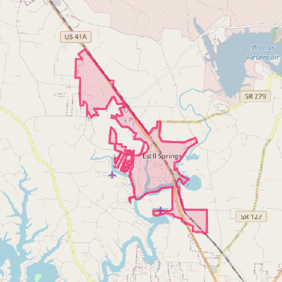 Map of Estill Springs