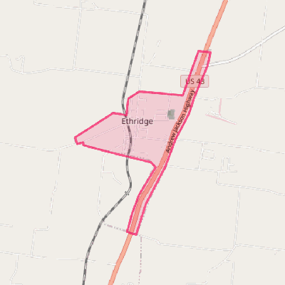 Map of Ethridge