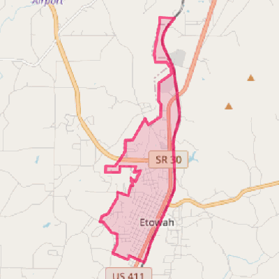 Map of Etowah