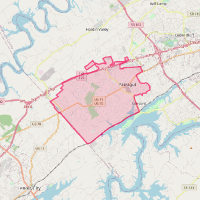 Map of Farragut