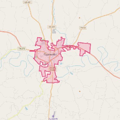 Map of Fayetteville