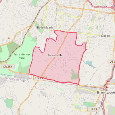 Map of Forest Hills