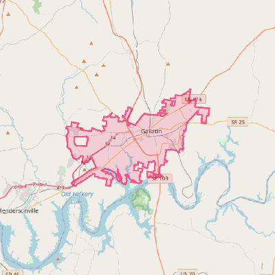 Map of Gallatin