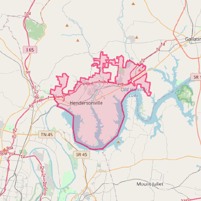 Map of Hendersonville