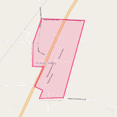 Map of Hickory Valley