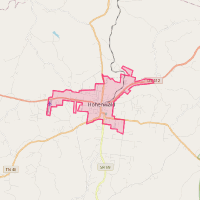 Map of Hohenwald