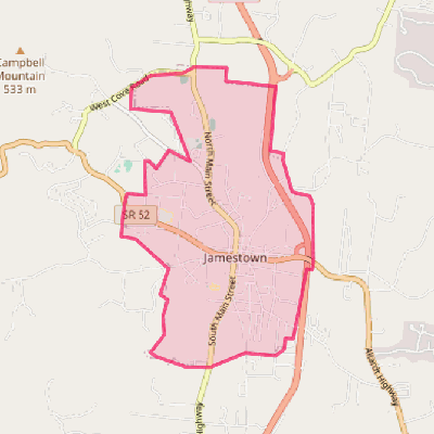 Map of Jamestown