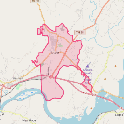 Map of Jasper