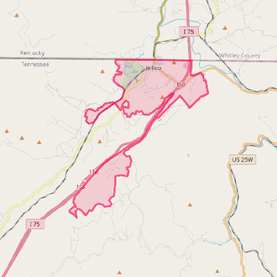 Map of Jellico