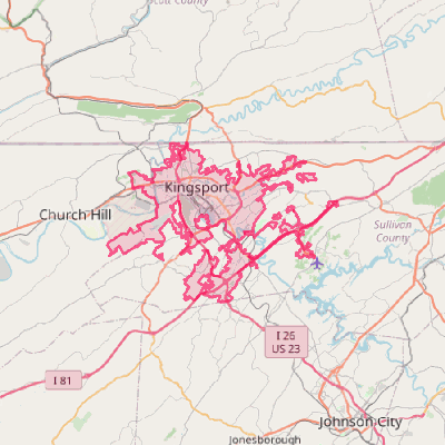 Map of Kingsport