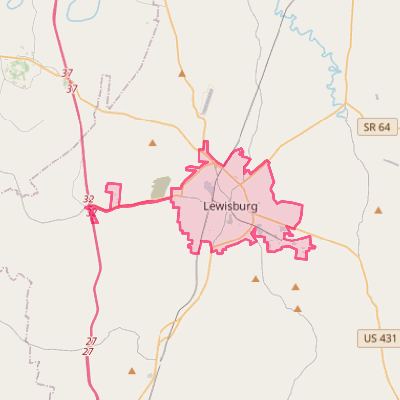 Map of Lewisburg