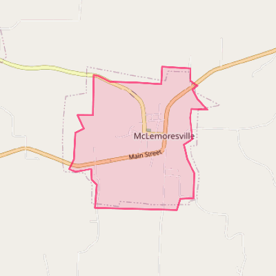 Map of McLemoresville