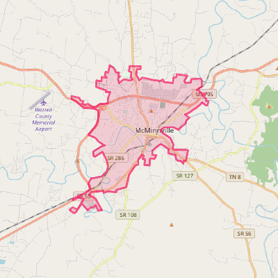 Map of McMinnville