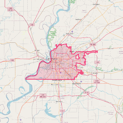 Map of Memphis