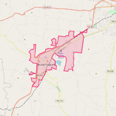 Map of Mount Pleasant